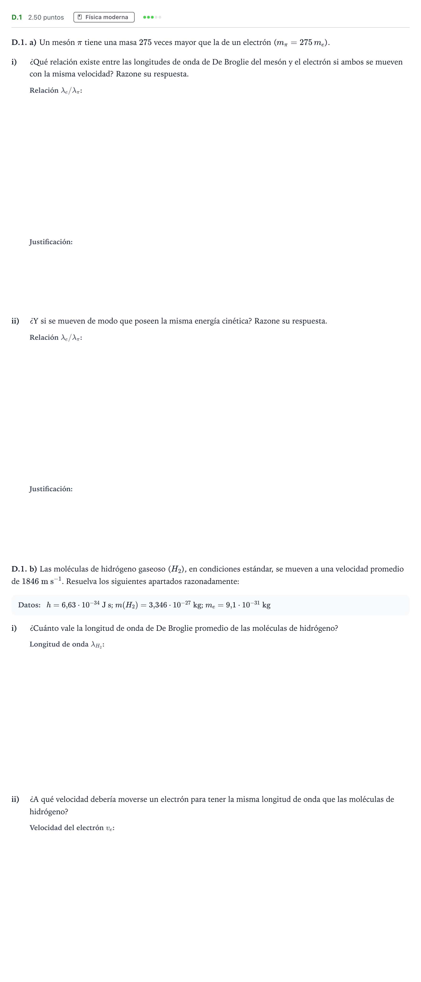 Enunciado: Ejercicio D.1 · Física PAU Andalucía Ordinaria Suplente 2021