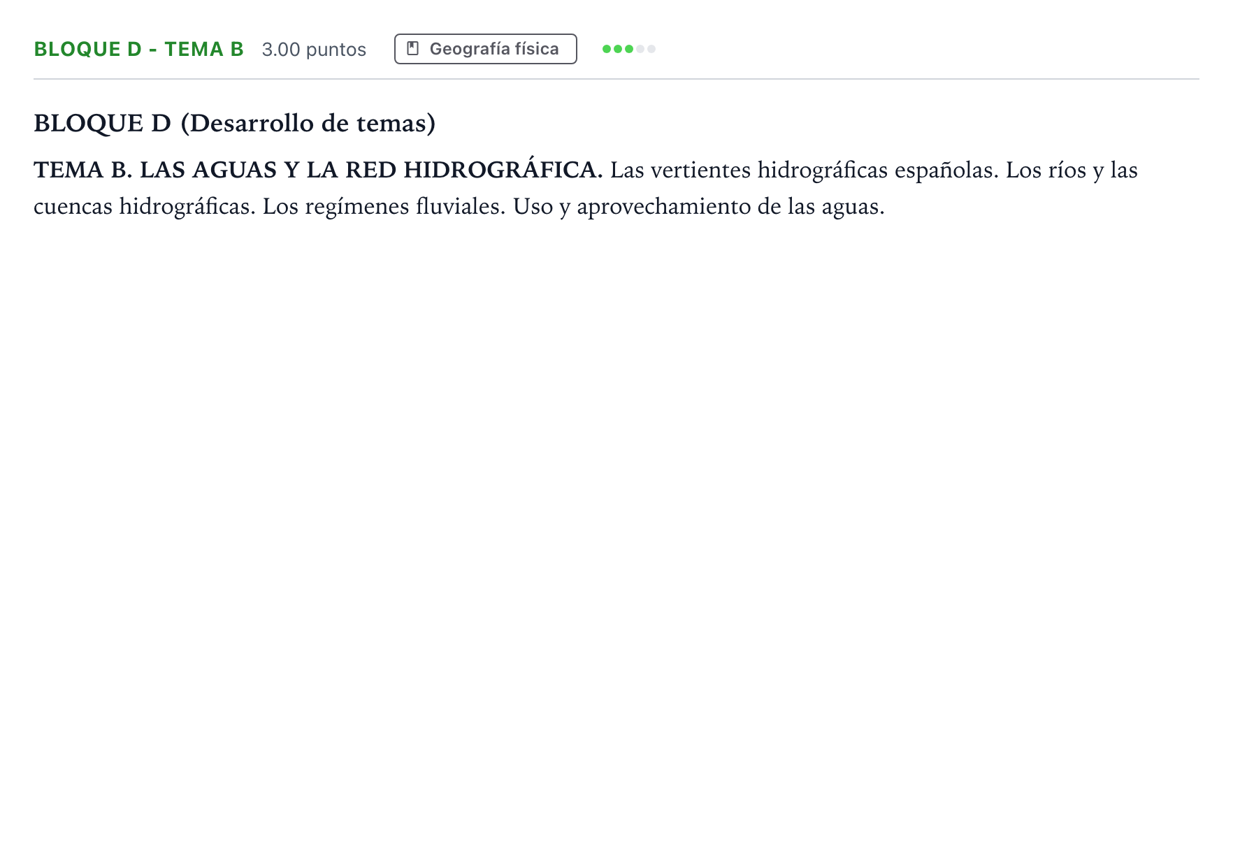 Enunciado: Bloque D - Tema B · Geografía PAU Andalucía Extraordinaria Reserva 2021