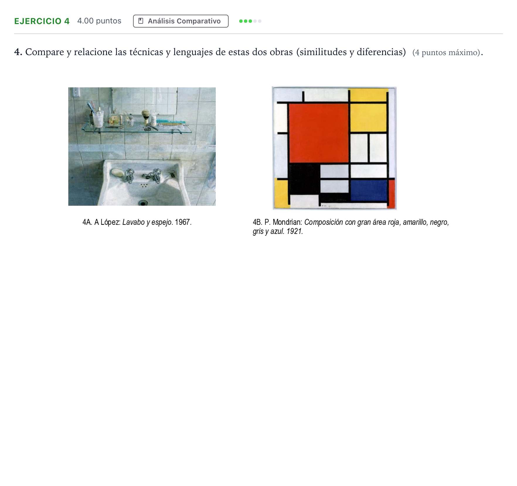 Enunciado: Problema 4 · Fundamentos Artísticos PAU Andalucía Extraordinaria Suplente 2021
