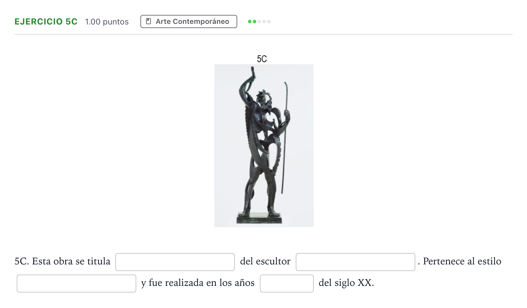 Enunciado: Ejercicio 5C · Fundamentos Artísticos PAU Andalucía Extraordinaria Titular 2021