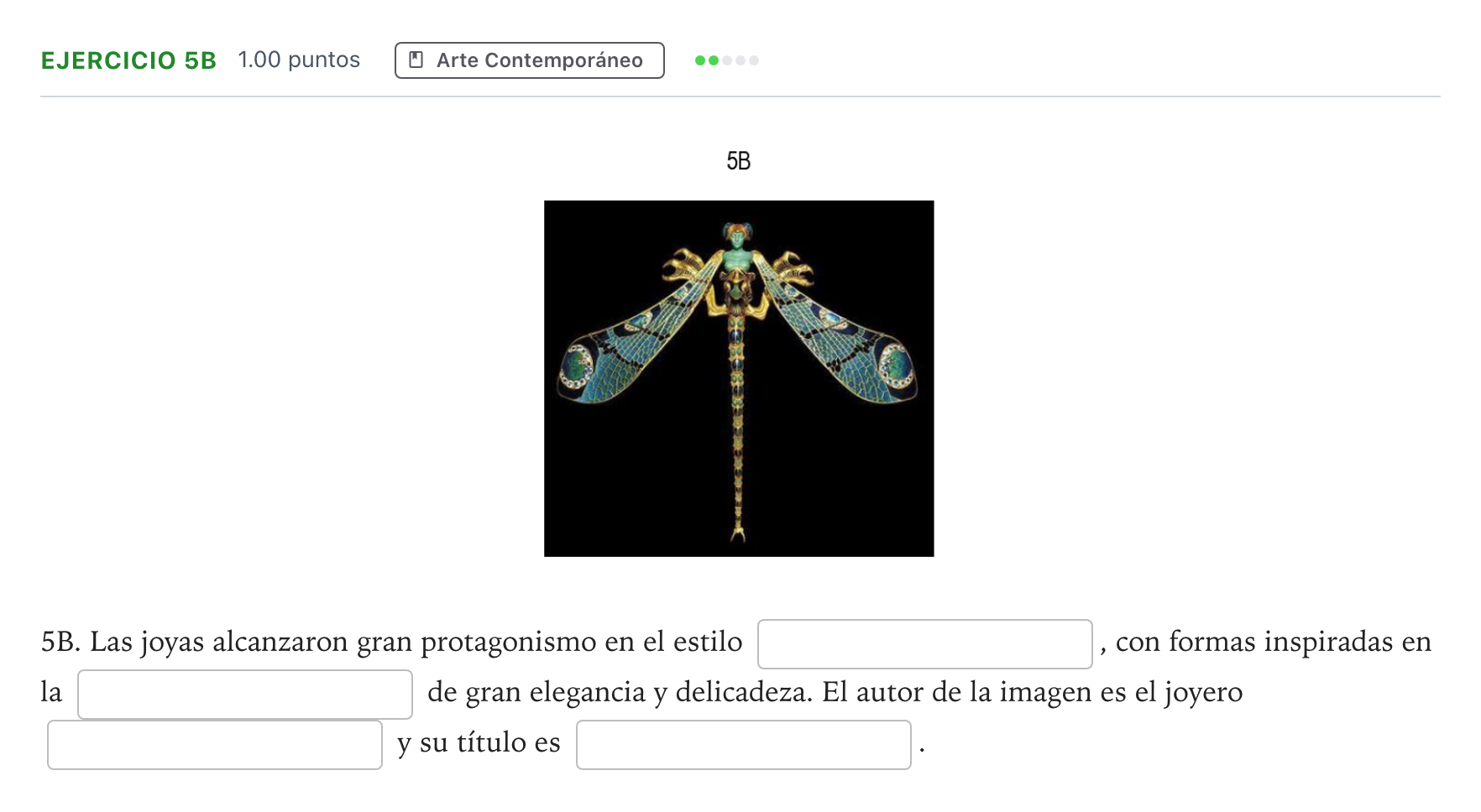 Enunciado: Ejercicio 5B · Fundamentos Artísticos PAU Andalucía Ordinaria Suplente 2021
