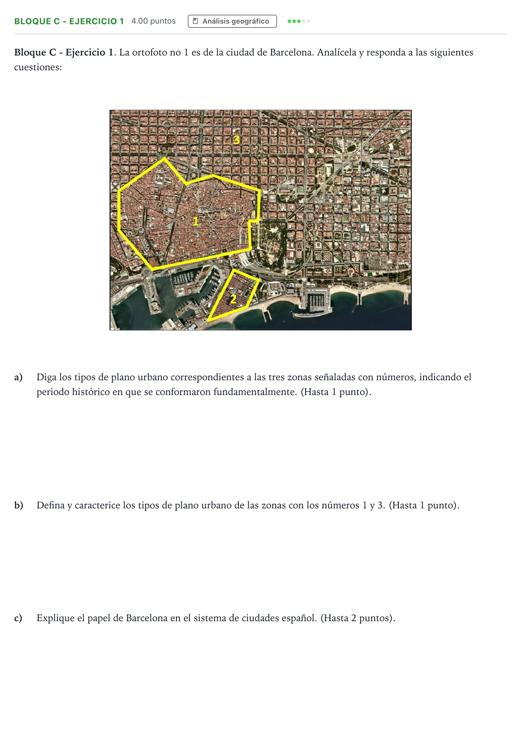 Enunciado: Bloque C - Ejercicio 1 · Geografía PAU Andalucía Ordinaria Suplente 2021