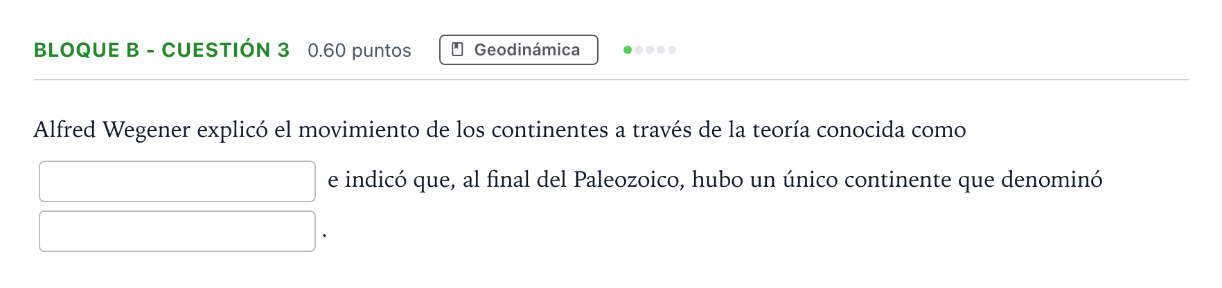 Enunciado: Bloque B - Cuestión 3 · Geología PAU Andalucía Extraordinaria Reserva 2021