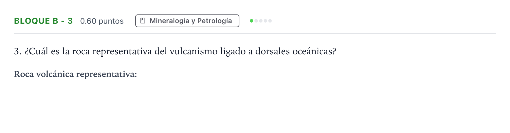 Enunciado: Bloque B - 3 · Geología PAU Andalucía Extraordinaria Suplente 2021