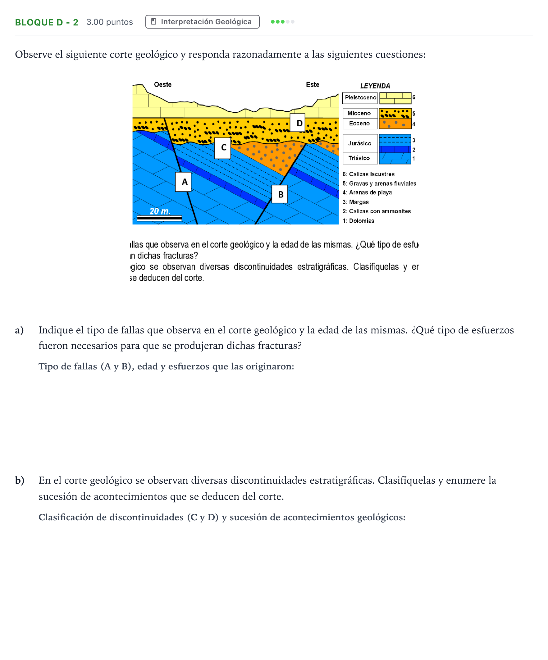 Enunciado: Bloque D - 2 · Geología PAU Andalucía Extraordinaria Suplente 2021