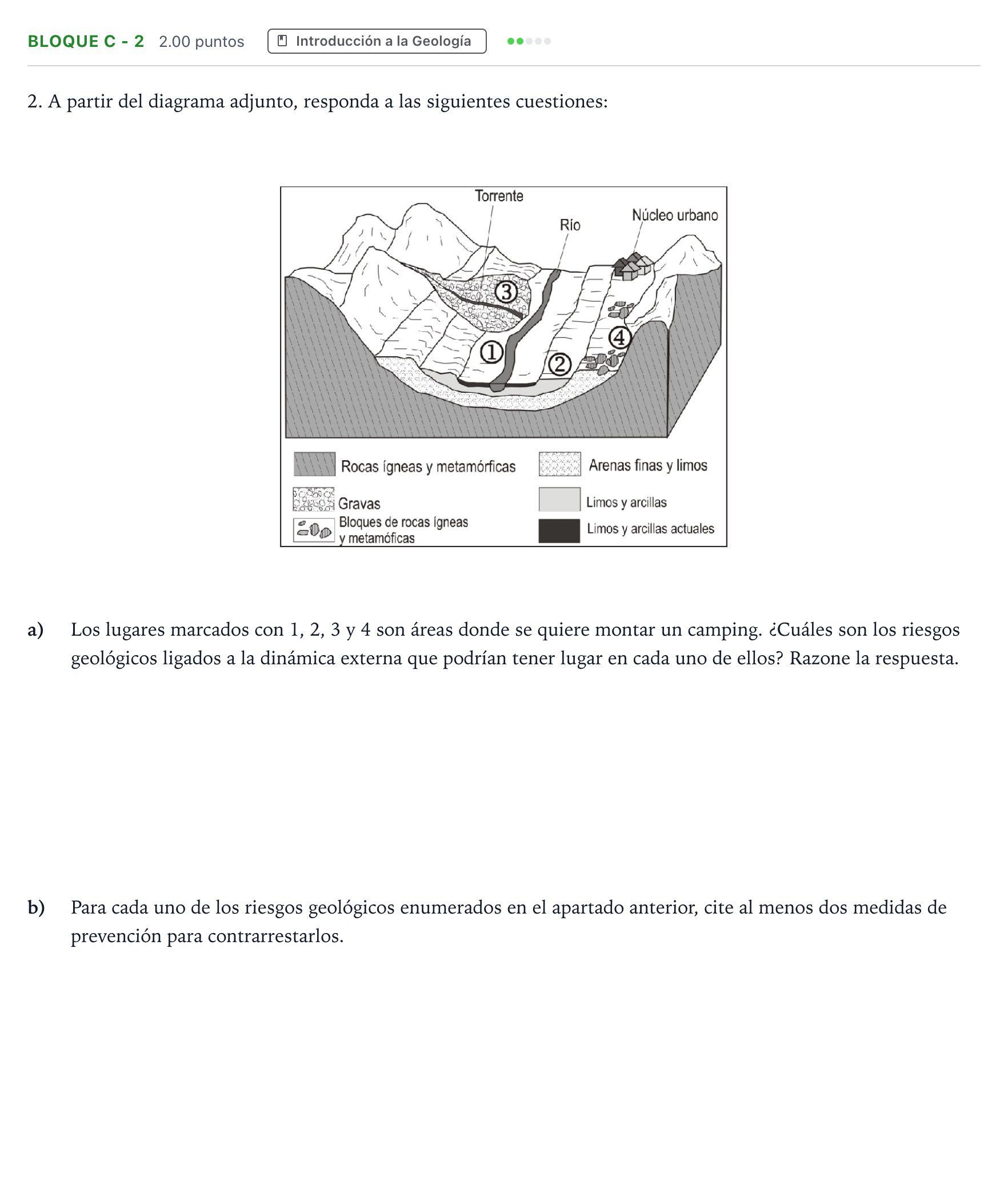 Enunciado: Bloque C - 2 · Geología PAU Andalucía Extraordinaria Titular 2021