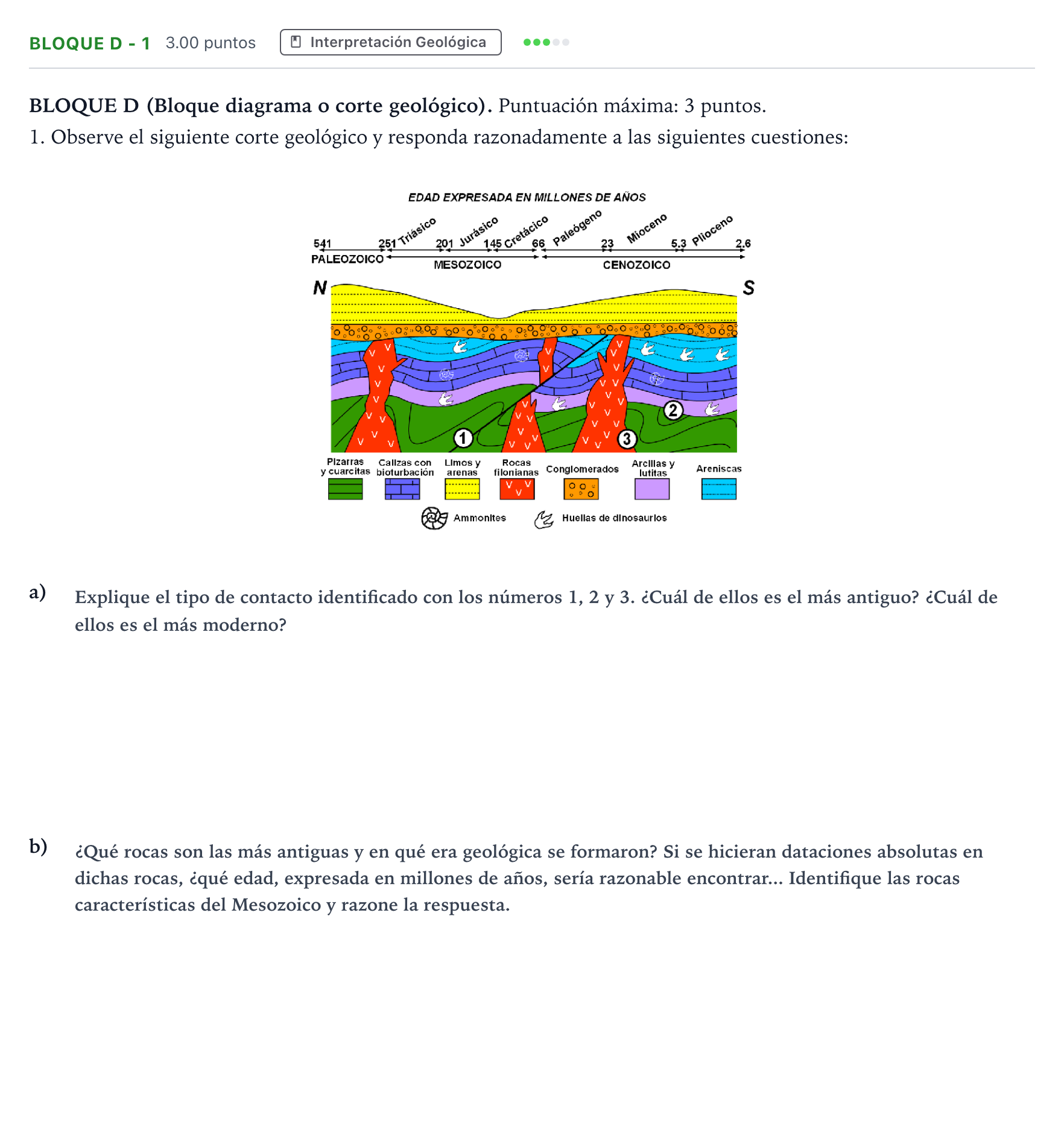 Enunciado: Bloque D - 1 · Geología PAU Andalucía Extraordinaria Titular 2021