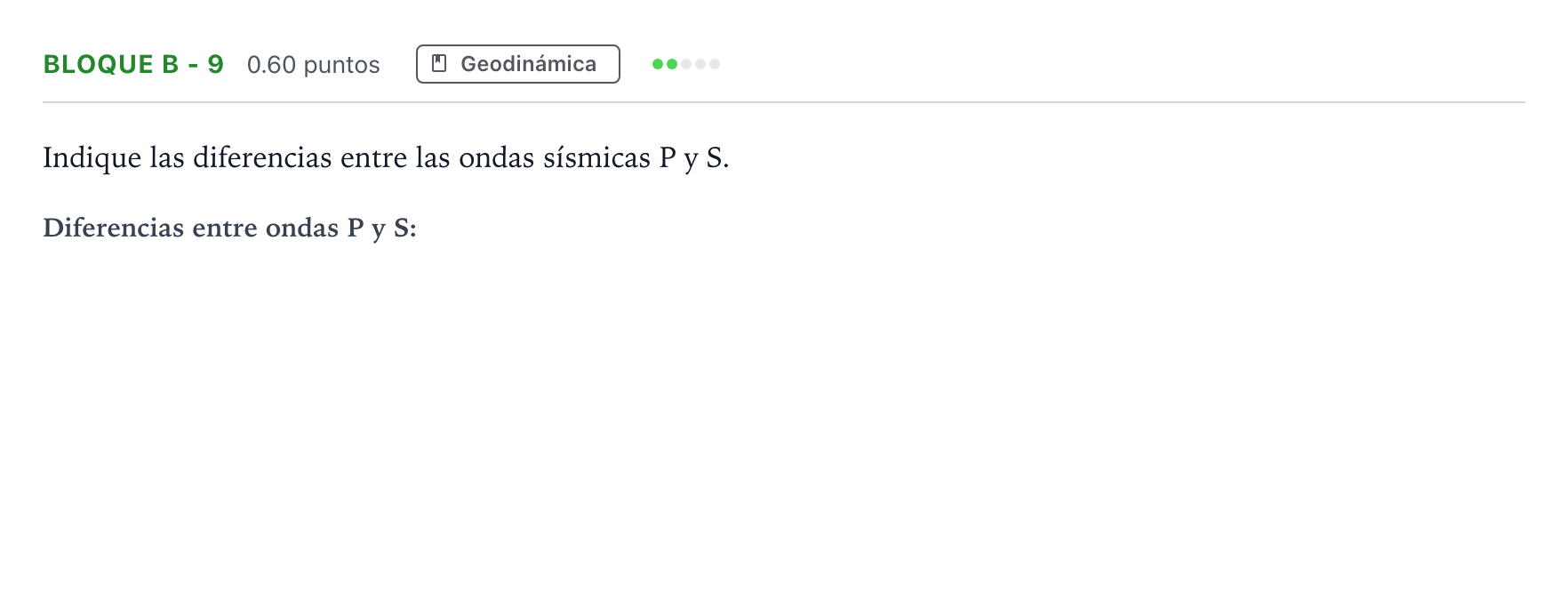 Enunciado: Bloque B - 9 · Geología PAU Andalucía Ordinaria Reserva 2021