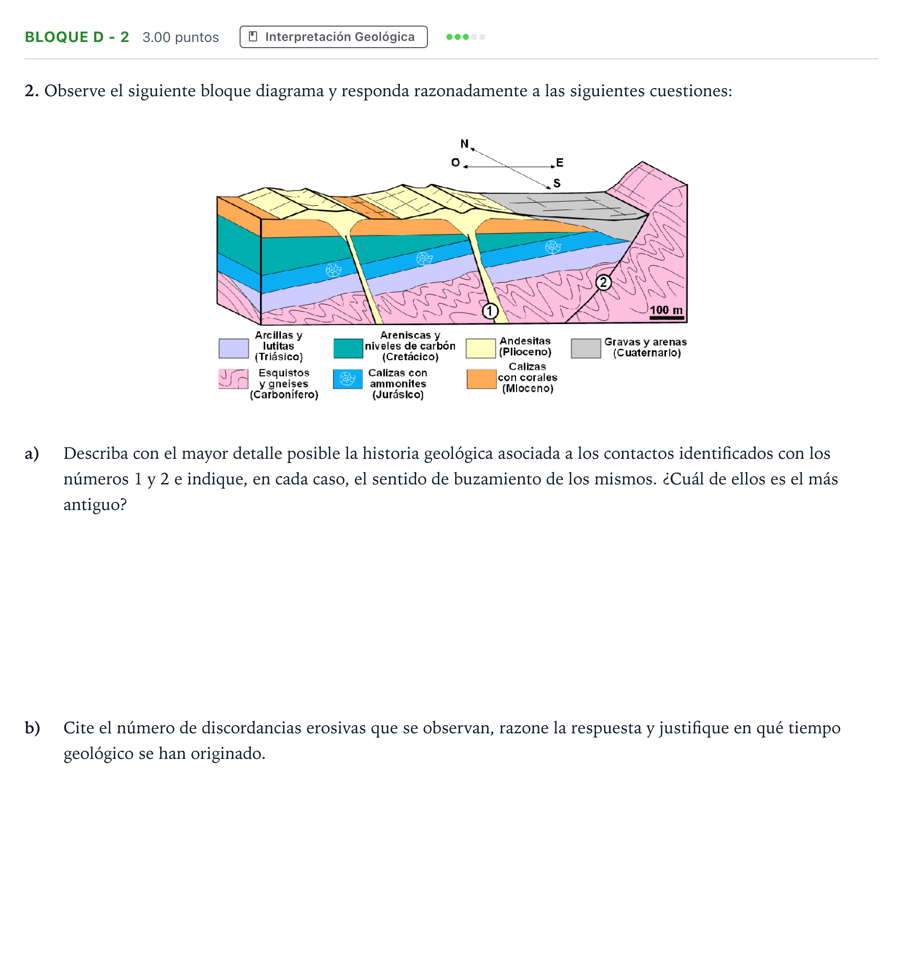 Enunciado: Bloque D - 2 · Geología PAU Andalucía Ordinaria Reserva 2021