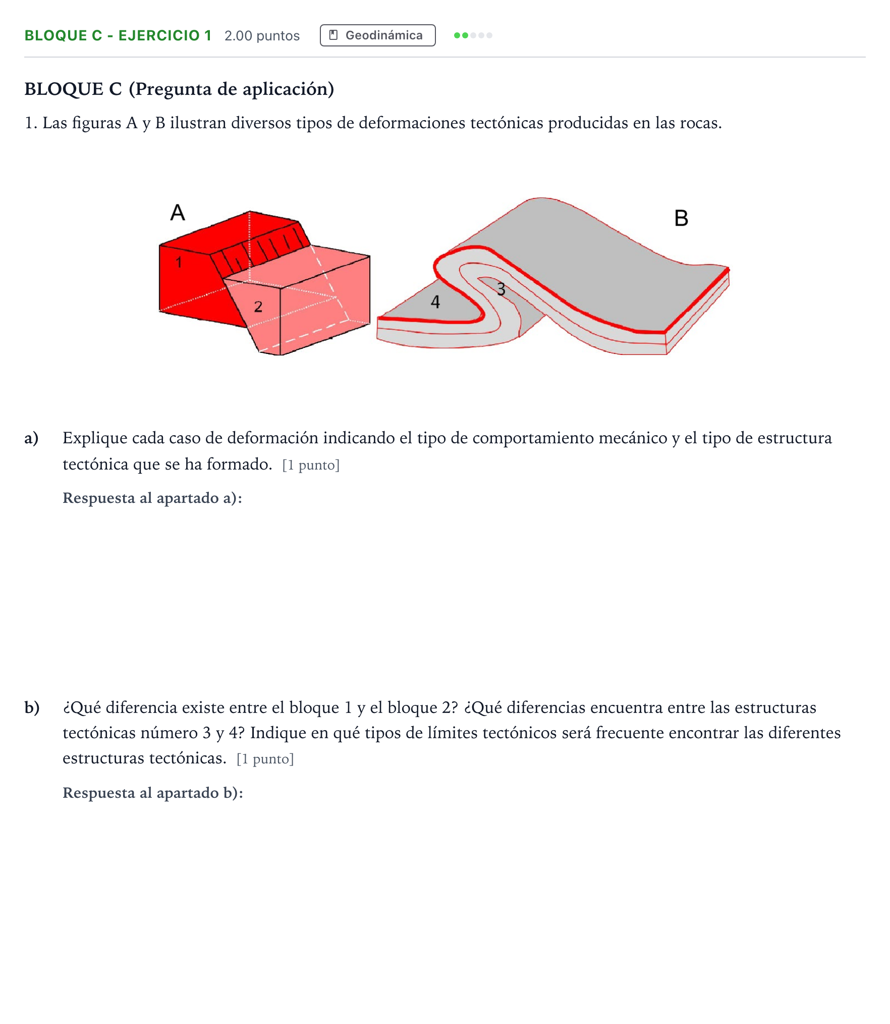Enunciado: Bloque C - Ejercicio 1 · Geología PAU Andalucía Ordinaria Suplente 2021