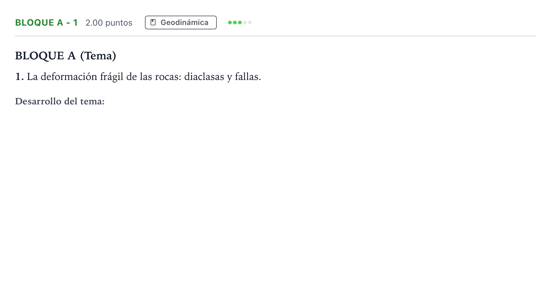 Enunciado: Bloque A - 1 · Geología PAU Andalucía Ordinaria Titular 2021