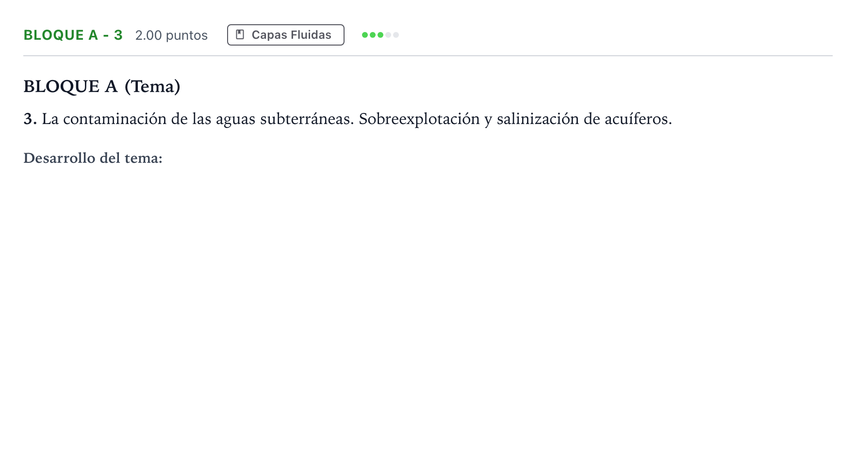 Enunciado: Bloque A - 3 · Geología PAU Andalucía Ordinaria Titular 2021