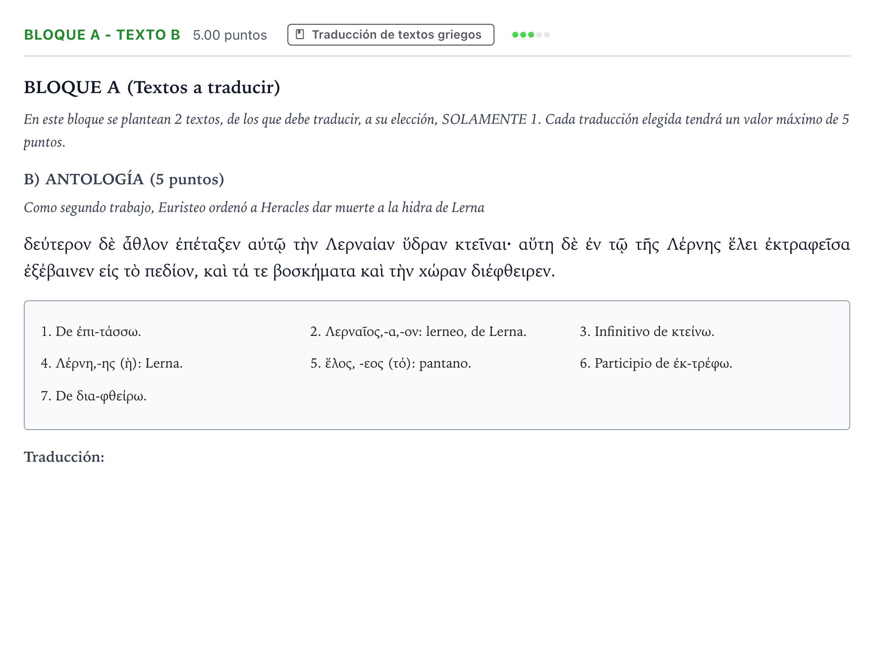 Enunciado: Bloque A - Texto B · Griego II PAU Andalucía Ordinaria Titular 2021