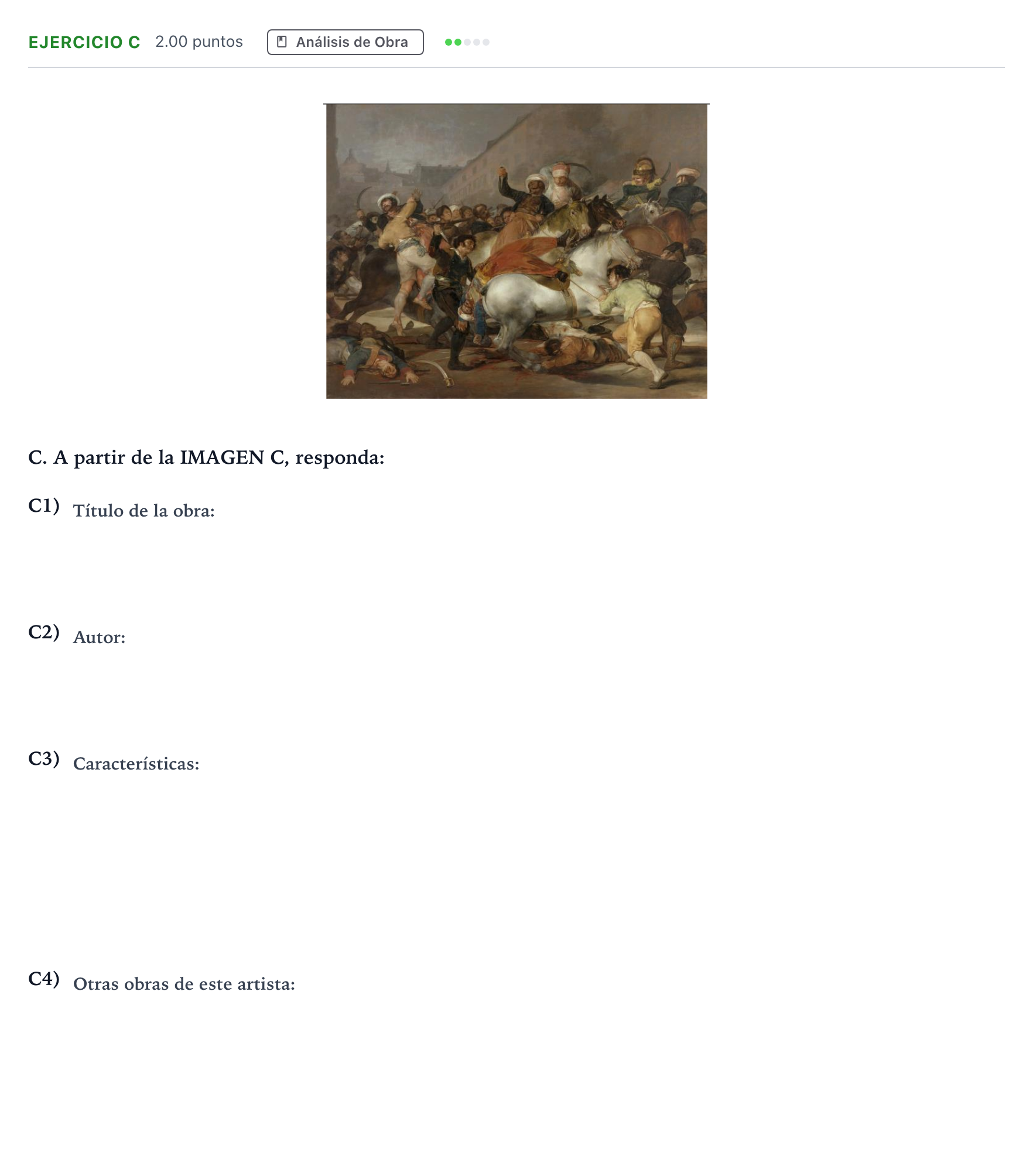 Enunciado: Ejercicio C · Historia del Arte PAU Andalucía Extraordinaria Reserva 2021
