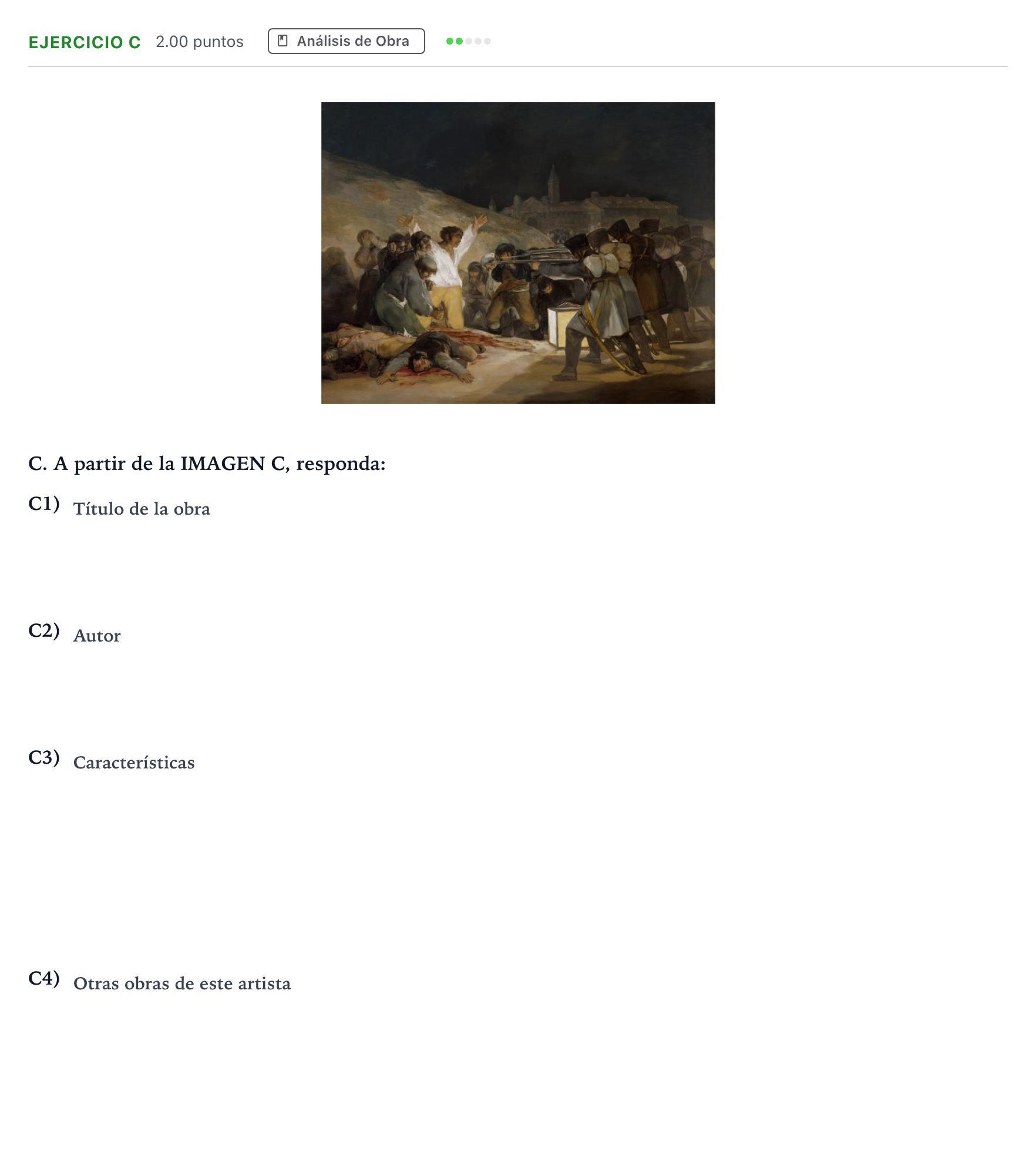 Enunciado: Ejercicio C · Historia del Arte PAU Andalucía Extraordinaria Titular 2021