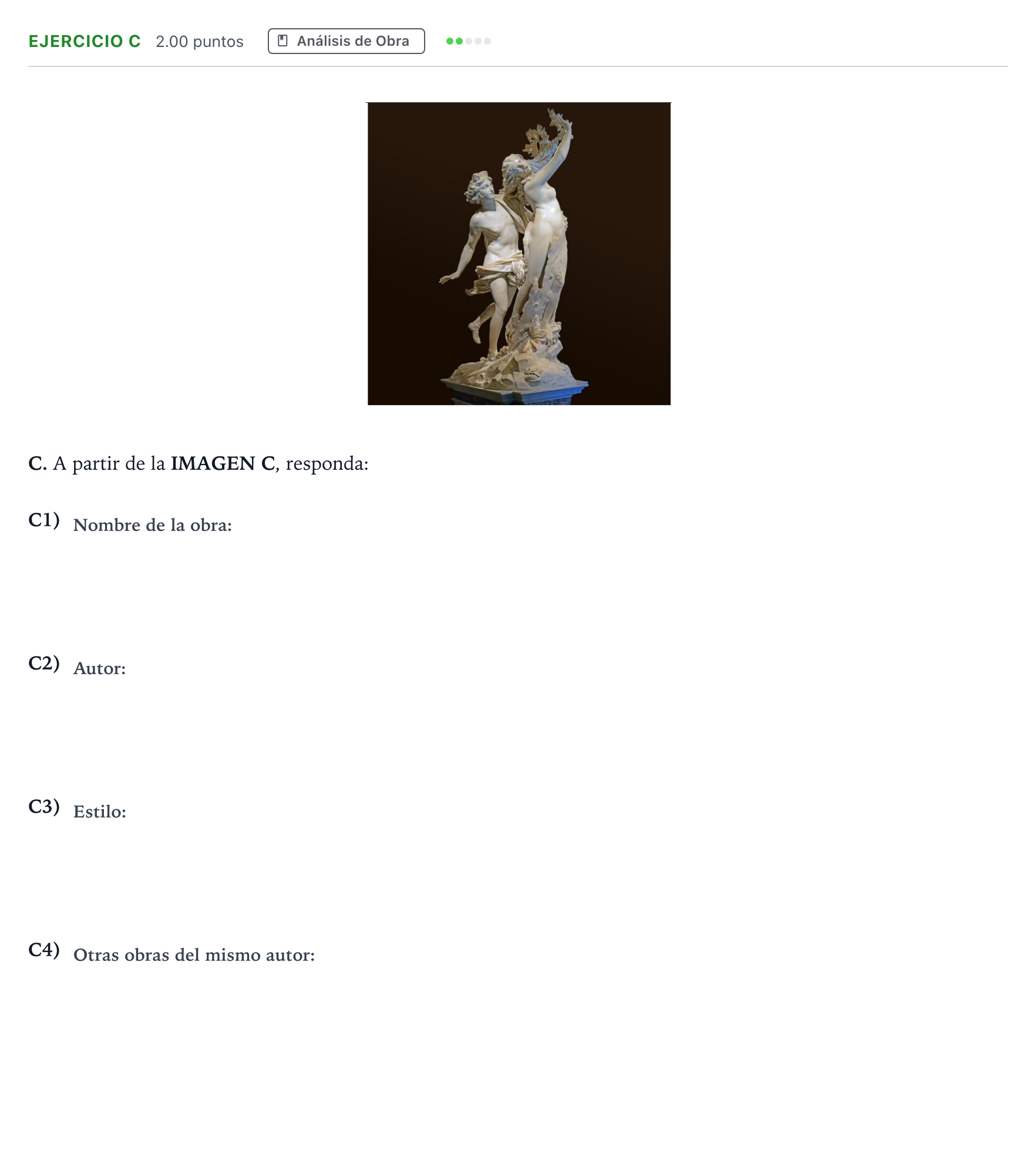 Enunciado: Ejercicio C · Historia del Arte PAU Andalucía Ordinaria Suplente 2021