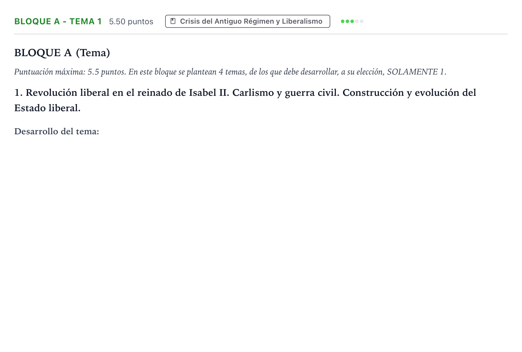 Enunciado: Bloque A - Tema 1 · Historia de España PAU Andalucía Ordinaria Reserva 2021