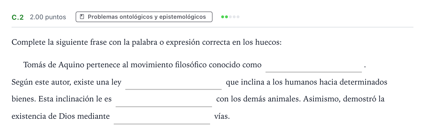 Enunciado: Ejercicio C.2 · Historia de la Filosofía PAU Andalucía Extraordinaria Suplente 2021