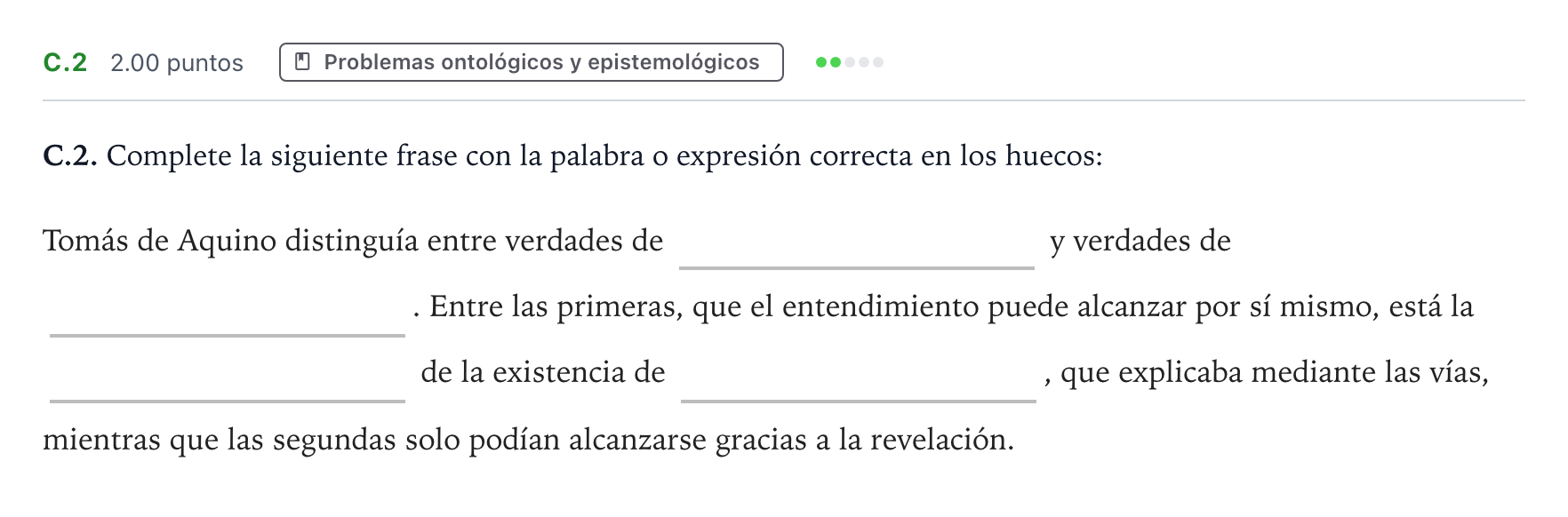 Enunciado: Ejercicio C.2 · Historia de la Filosofía PAU Andalucía Ordinaria Suplente 2021