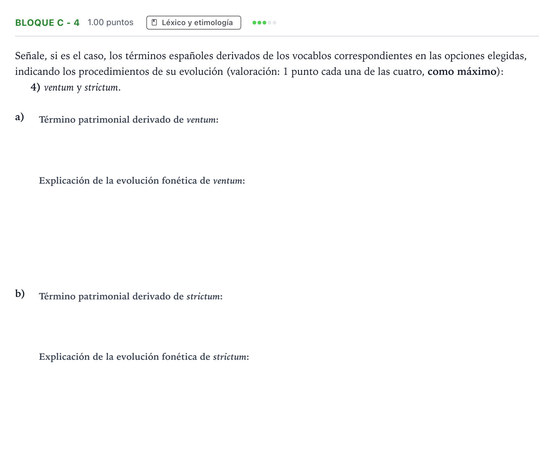 Enunciado: Bloque C - 4 · Latín II PAU Andalucía Extraordinaria Reserva 2021