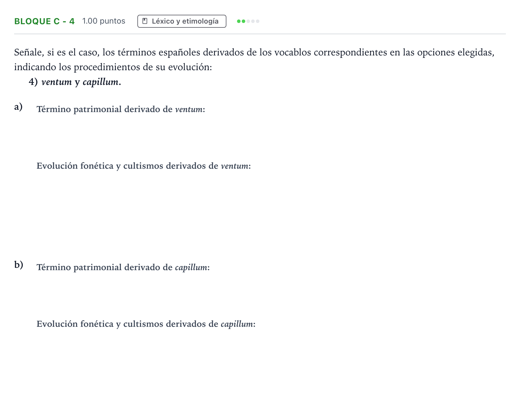 Enunciado: Bloque C - 4 · Latín II PAU Andalucía Ordinaria Suplente 2021