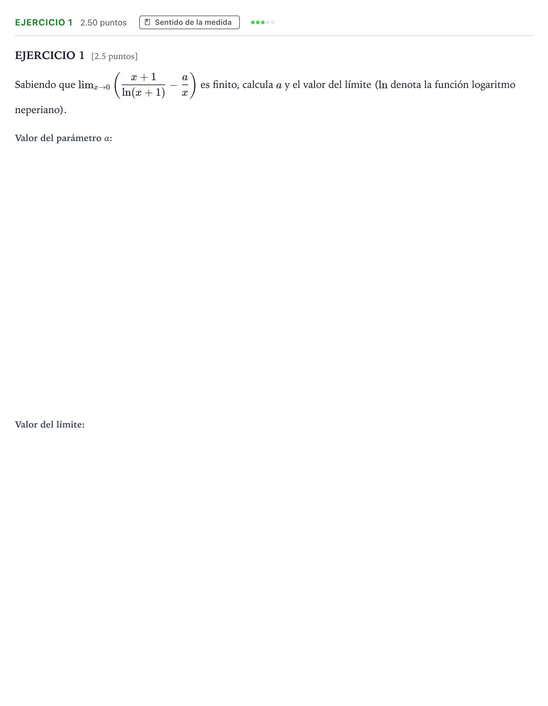 Enunciado: EJERCICIO 1 · Matemáticas II PAU Andalucía Extraordinaria Suplente 2021