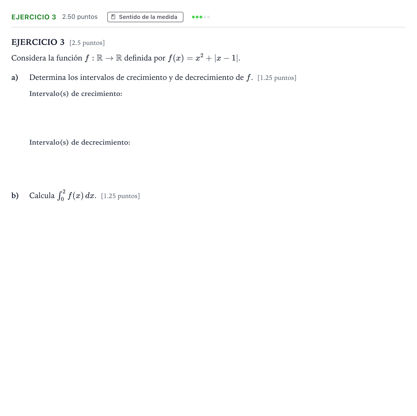 Enunciado: EJERCICIO 3 · Matemáticas II PAU Andalucía Extraordinaria Suplente 2021