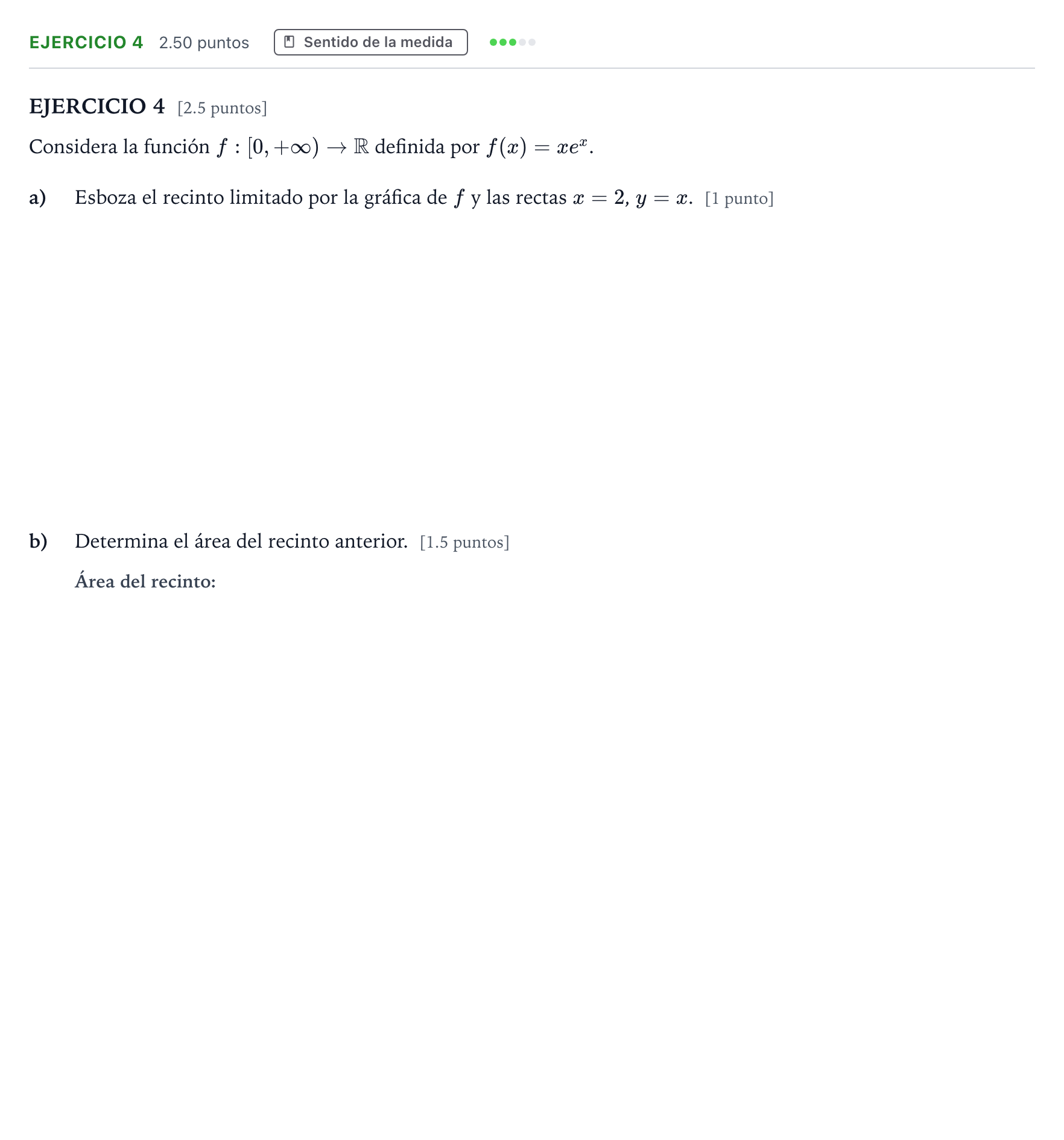 Enunciado: EJERCICIO 4 · Matemáticas II PAU Andalucía Extraordinaria Suplente 2021