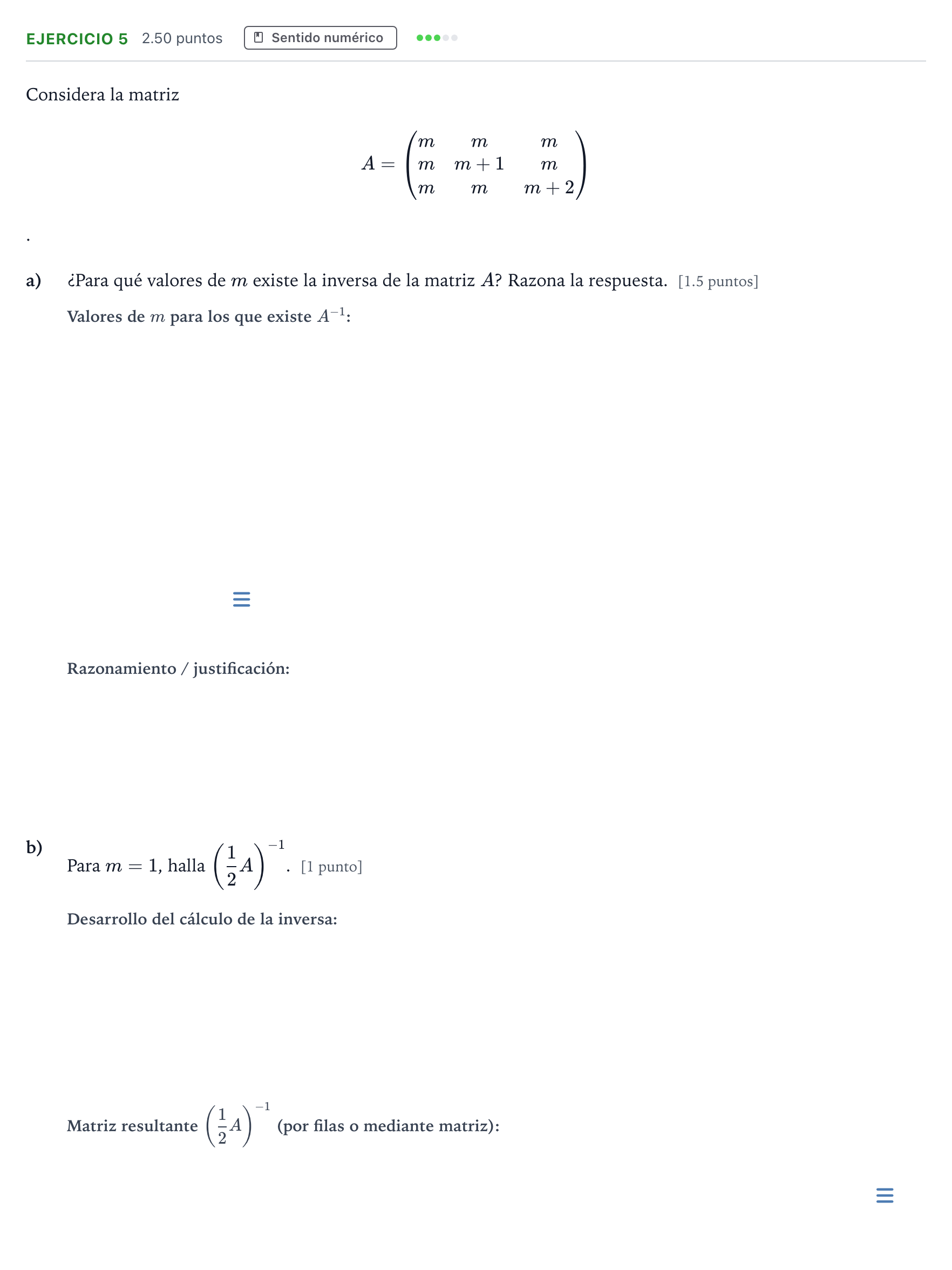 Enunciado: EJERCICIO 5 · Matemáticas II PAU Andalucía Extraordinaria Suplente 2021