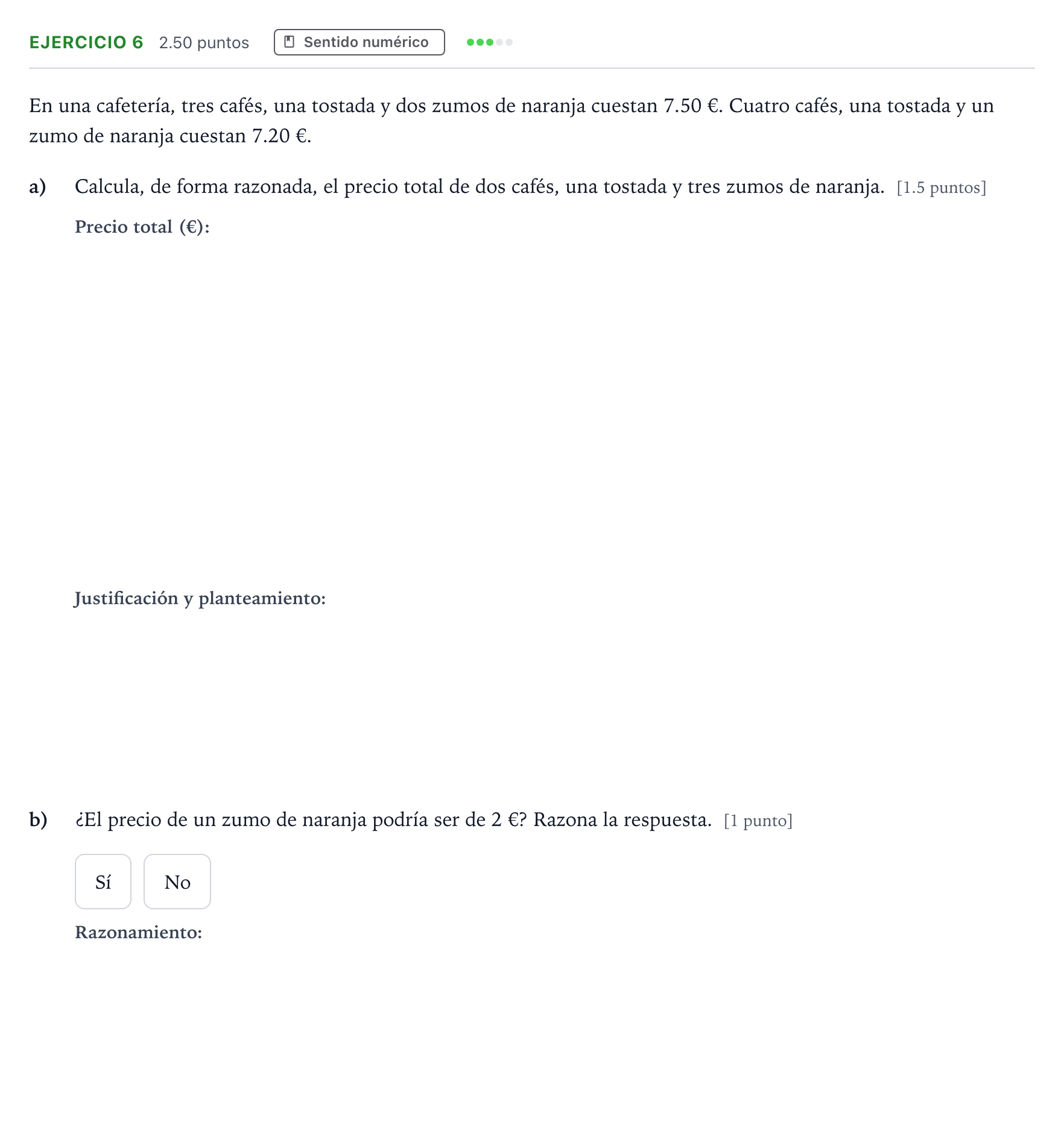 Enunciado: EJERCICIO 6 · Matemáticas II PAU Andalucía Extraordinaria Suplente 2021