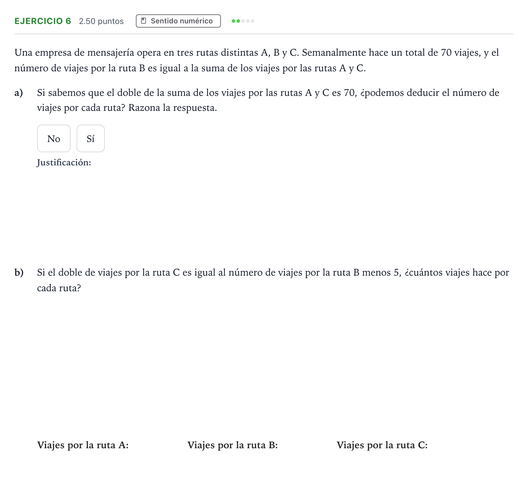 Enunciado: Ejercicio 6 · Matemáticas II PAU Andalucía Extraordinaria Titular 2021