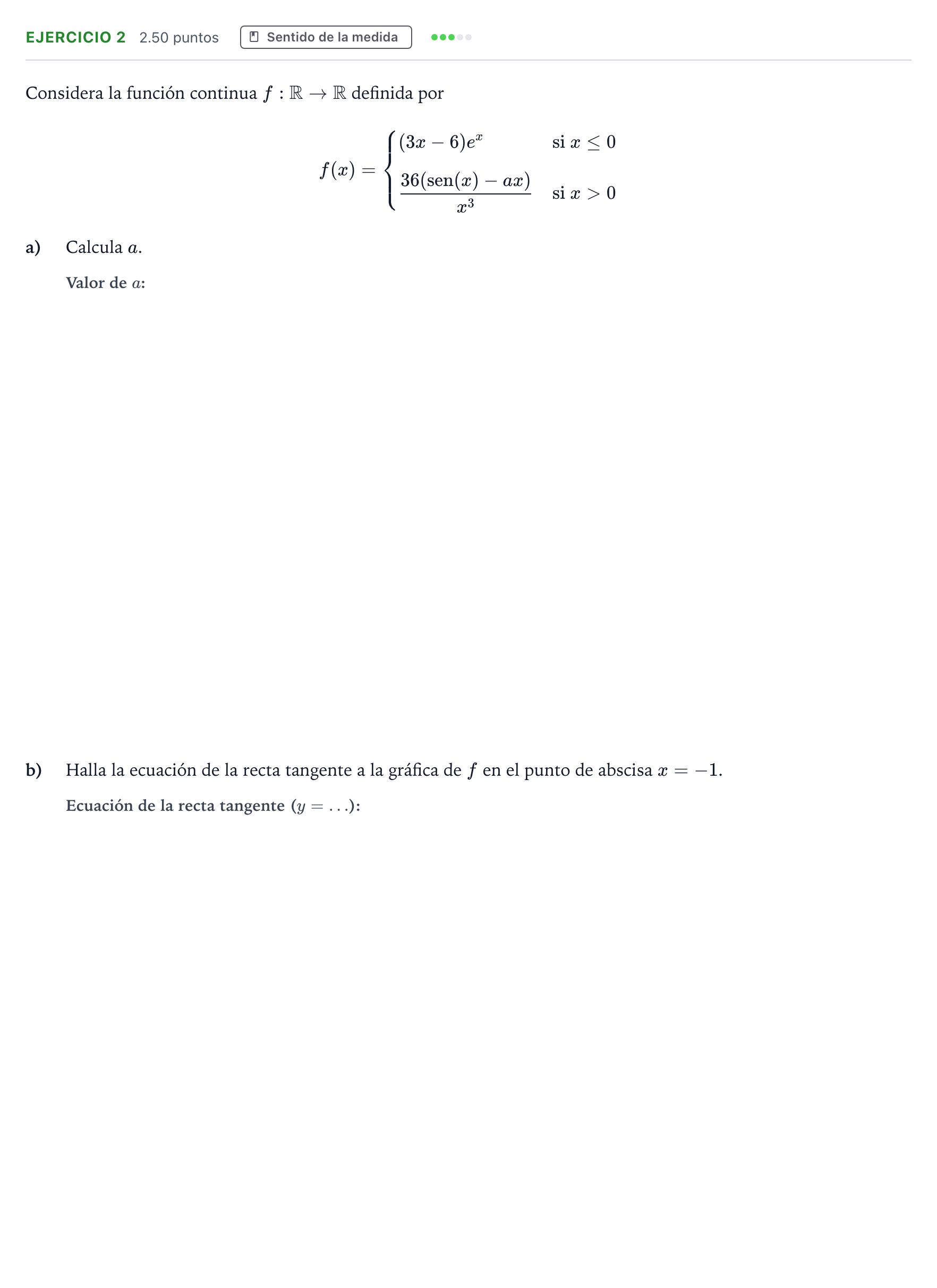 Enunciado: Ejercicio 2 · Matemáticas II PAU Andalucía Ordinaria Titular 2021