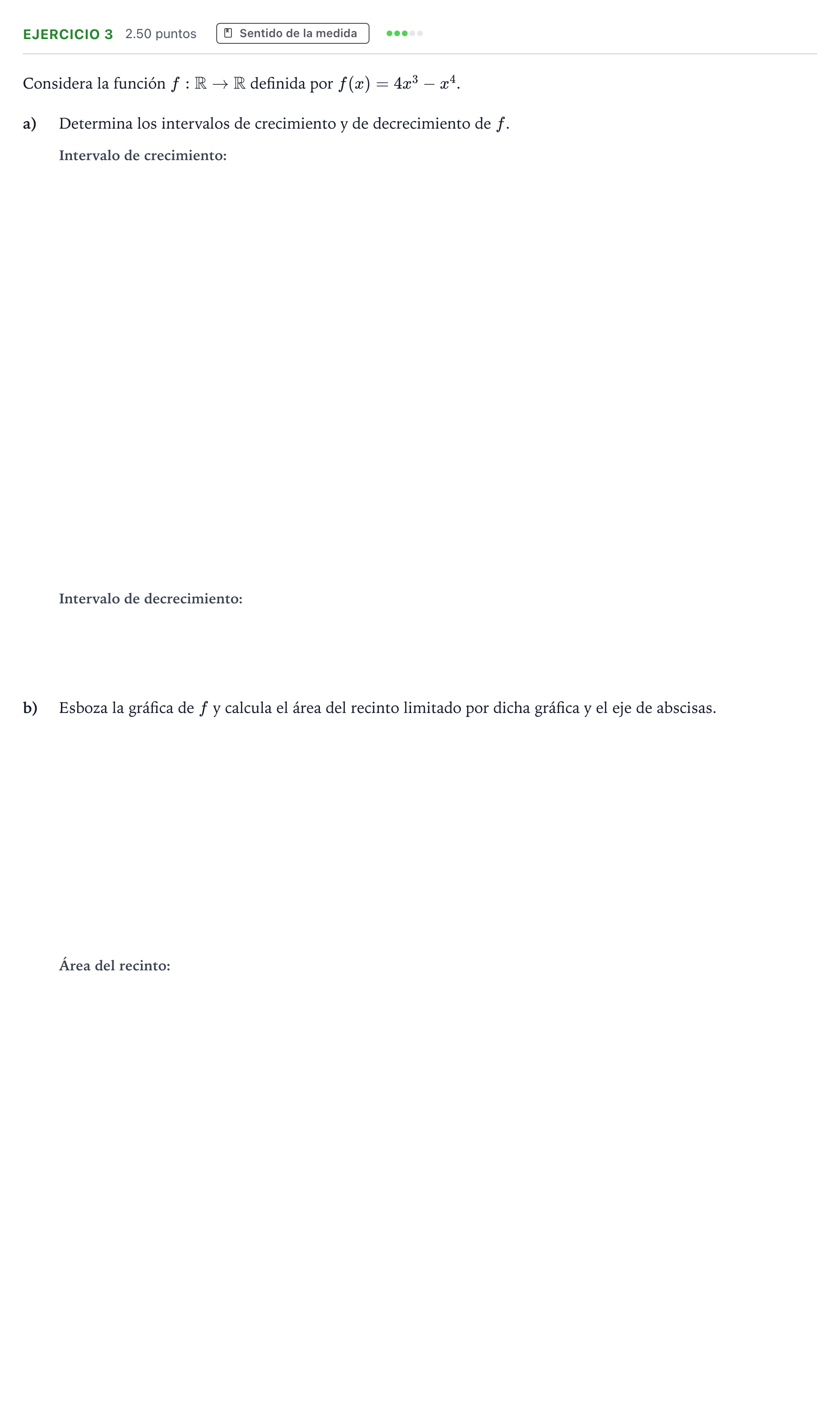 Enunciado: Ejercicio 3 · Matemáticas II PAU Andalucía Ordinaria Titular 2021