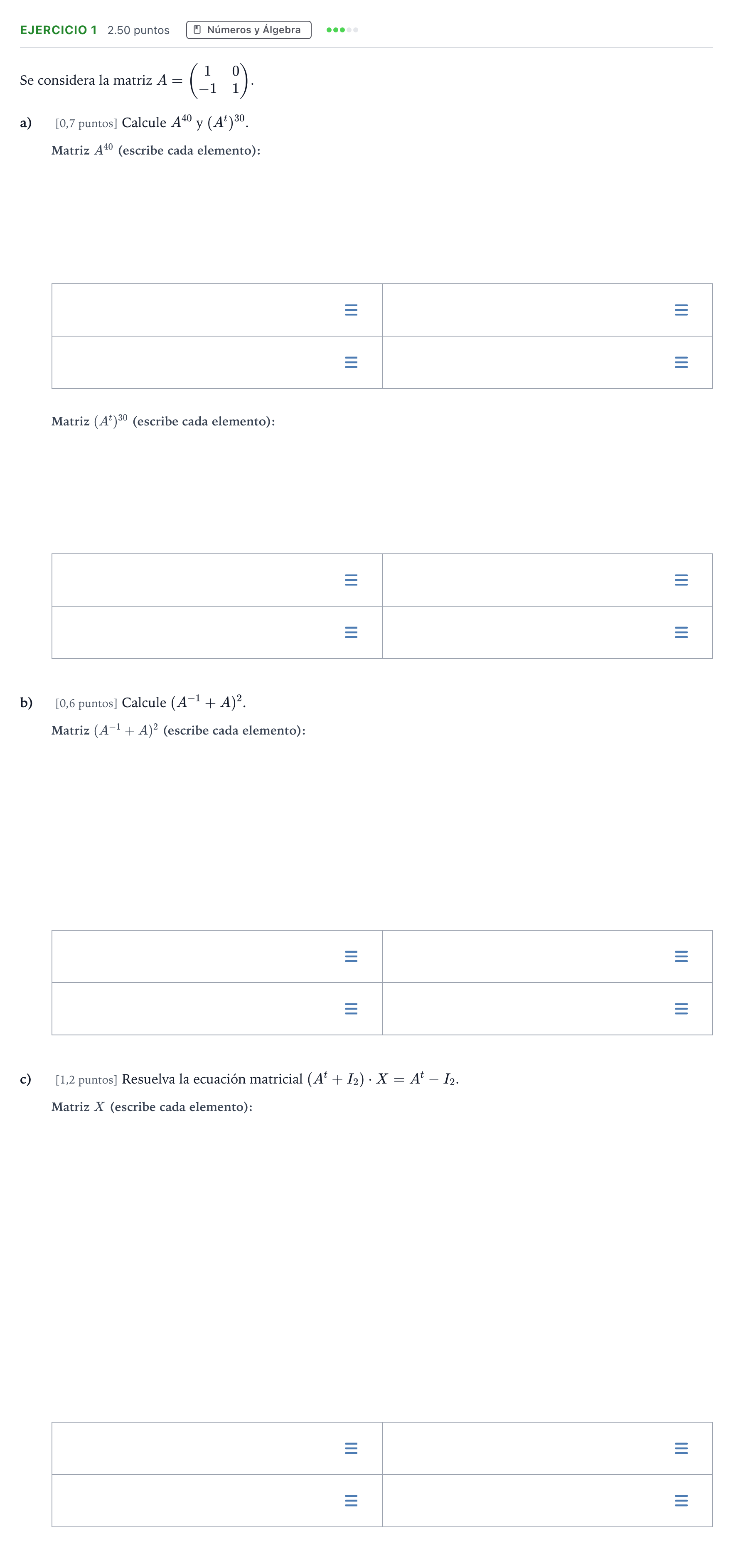 Enunciado: Ejercicio 1 · Matemáticas aplicadas a las Ciencias Sociales II PAU Andalucía Ordinaria Suplente 2021