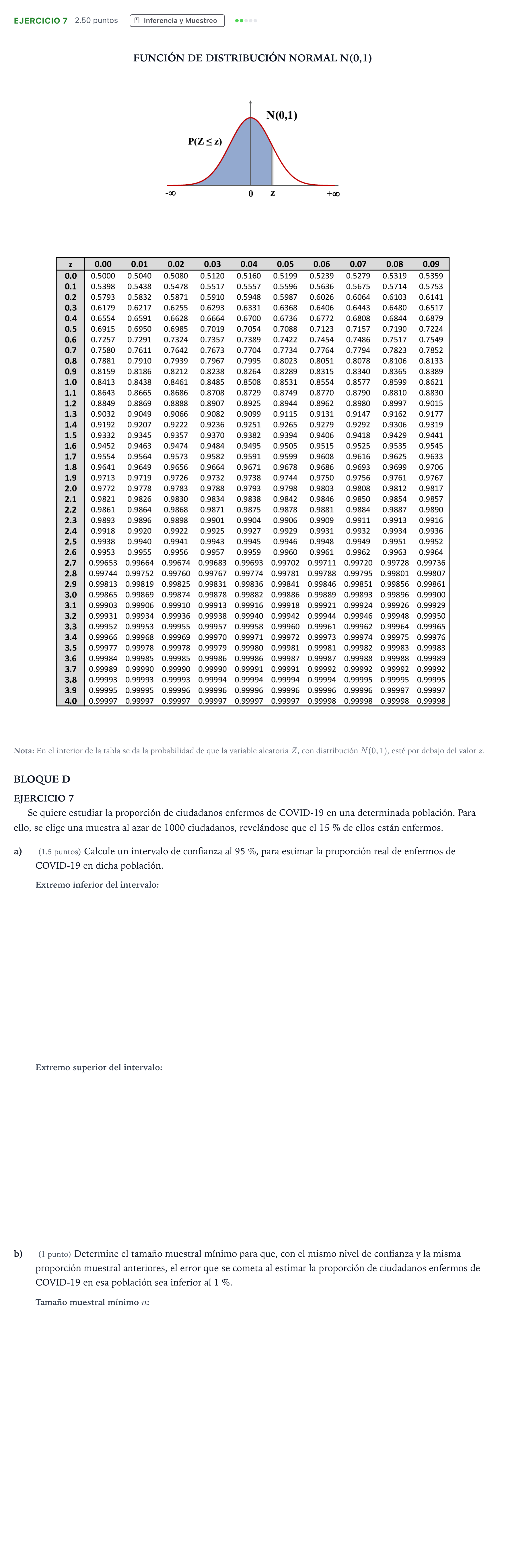 Enunciado: Ejercicio 7 · Matemáticas aplicadas a las Ciencias Sociales II PAU Andalucía Ordinaria Suplente 2021