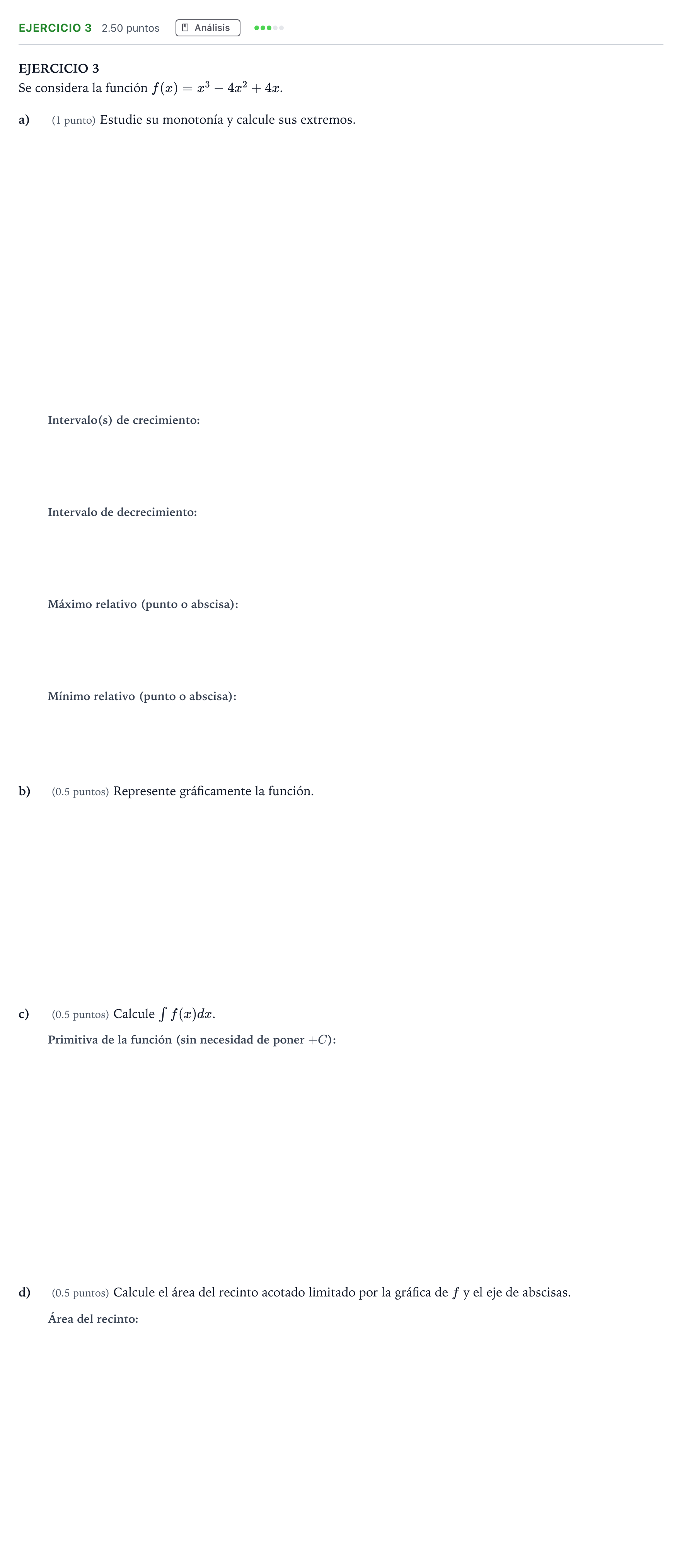 Enunciado: Ejercicio 3 · Matemáticas aplicadas a las Ciencias Sociales II PAU Andalucía Ordinaria Titular 2021
