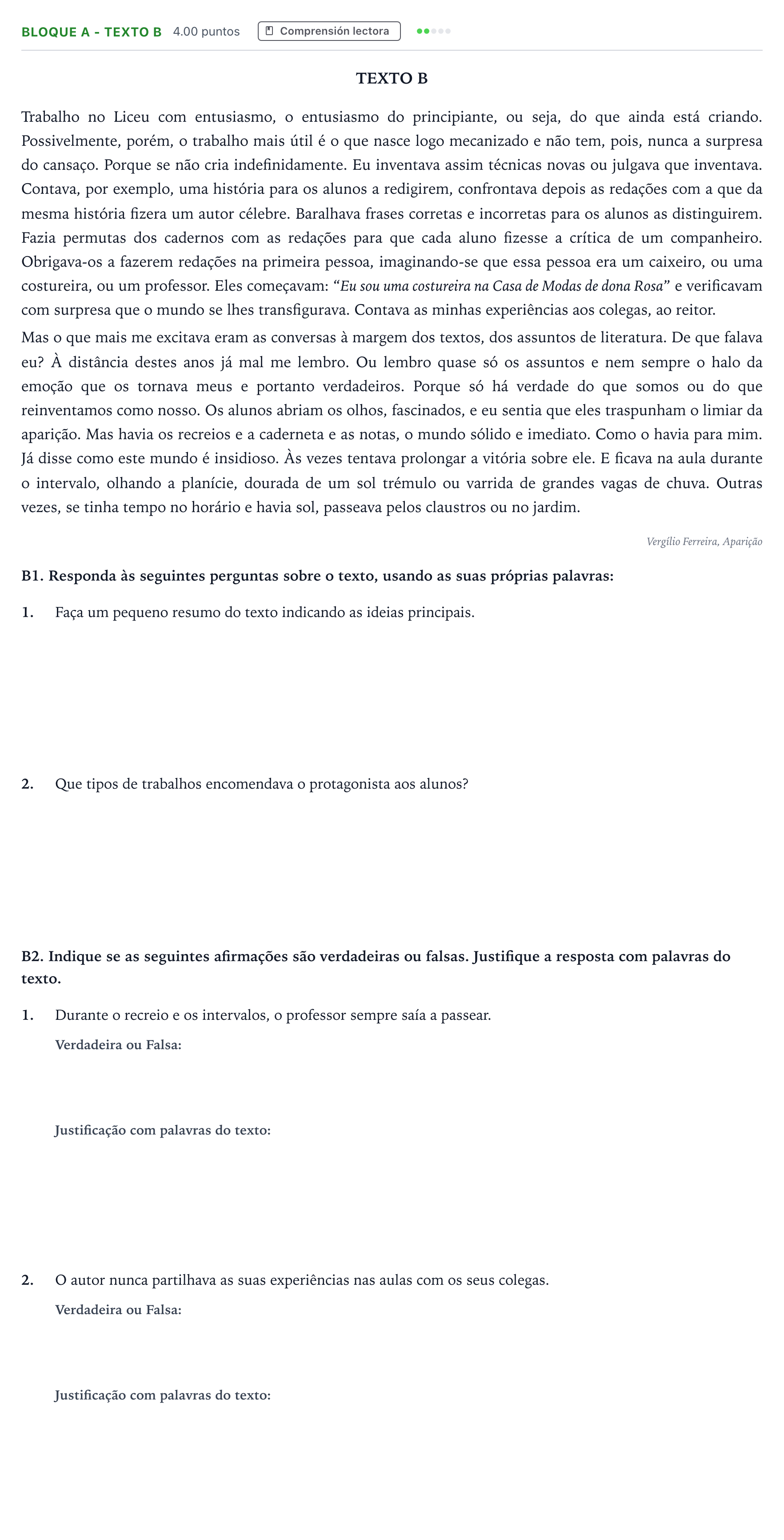 Enunciado: Bloque A - Texto B · Portugués PAU Andalucía Ordinaria Reserva 2021