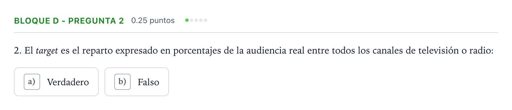 Enunciado: Bloque D - Pregunta 2 · Cultura Audiovisual II PAU Andalucía Extraordinaria Suplente 2022