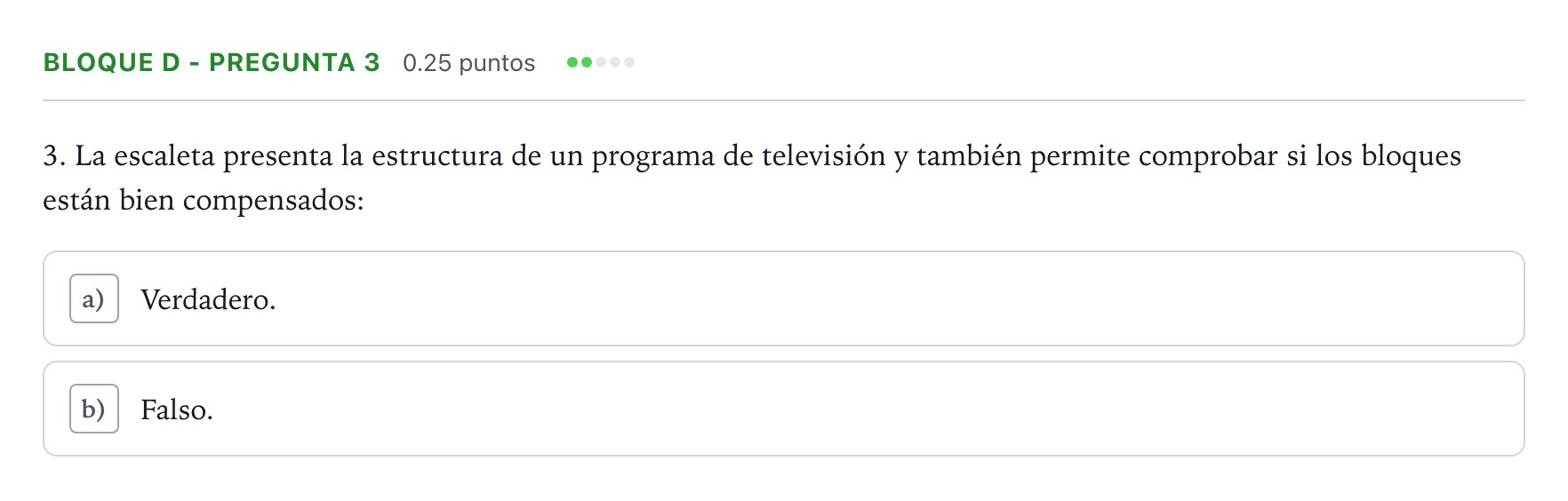 Enunciado: Bloque D - Pregunta 3 · Cultura Audiovisual II PAU Andalucía Extraordinaria Suplente 2022
