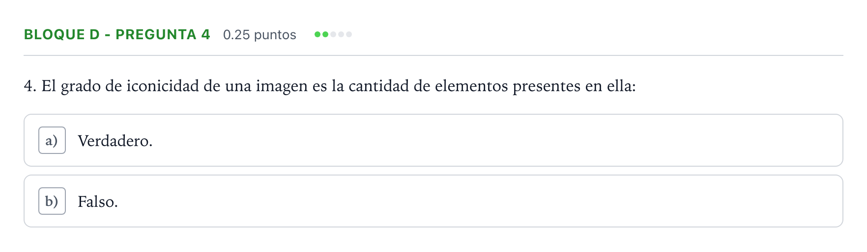 Enunciado: Bloque D - Pregunta 4 · Cultura Audiovisual II PAU Andalucía Extraordinaria Suplente 2022
