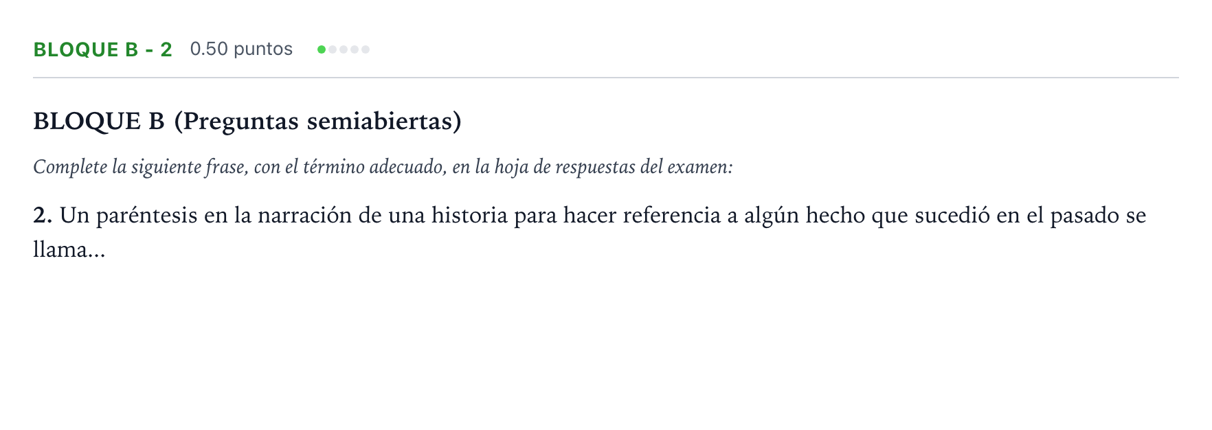 Enunciado: Bloque B - 2 · Cultura Audiovisual II PAU Andalucía Ordinaria Reserva 2022