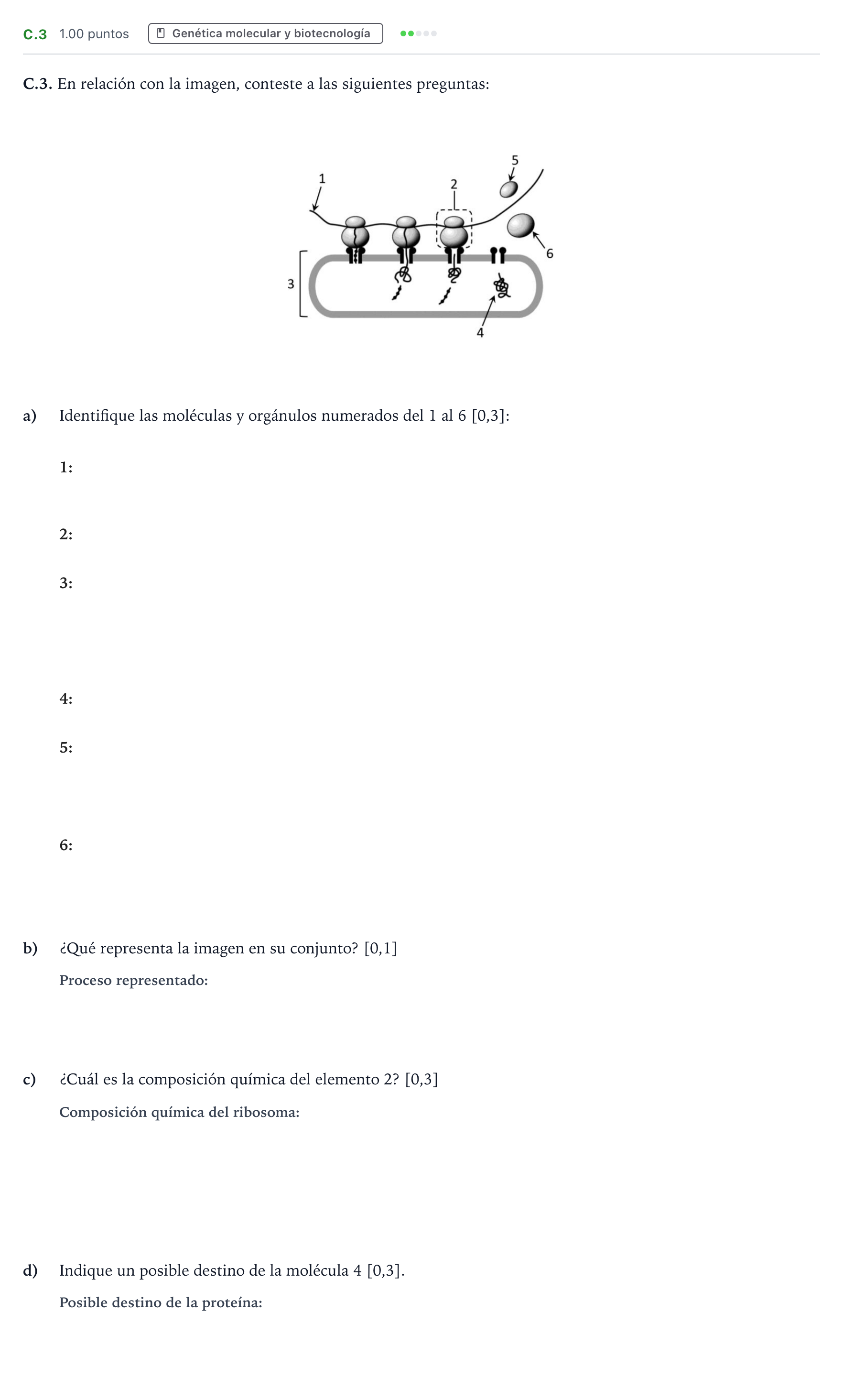 Enunciado: Ejercicio C.3 · Biología PAU Andalucía Ordinaria Suplente 2022