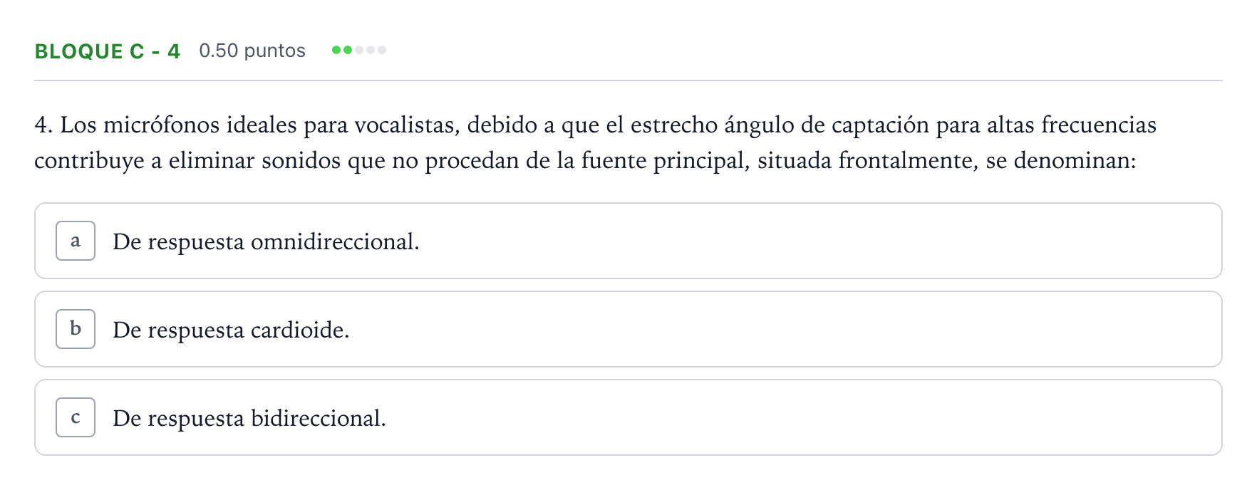 Enunciado: Bloque C - 4 · Cultura Audiovisual II PAU Andalucía Ordinaria Titular 2022