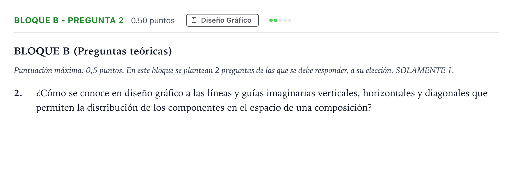 Enunciado: Bloque B - Pregunta 2 · Diseño PAU Andalucía Extraordinaria Suplente 2022