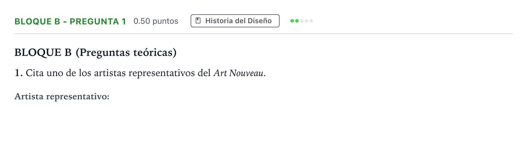 Enunciado: Bloque B - Pregunta 1 · Diseño PAU Andalucía Ordinaria Titular 2022