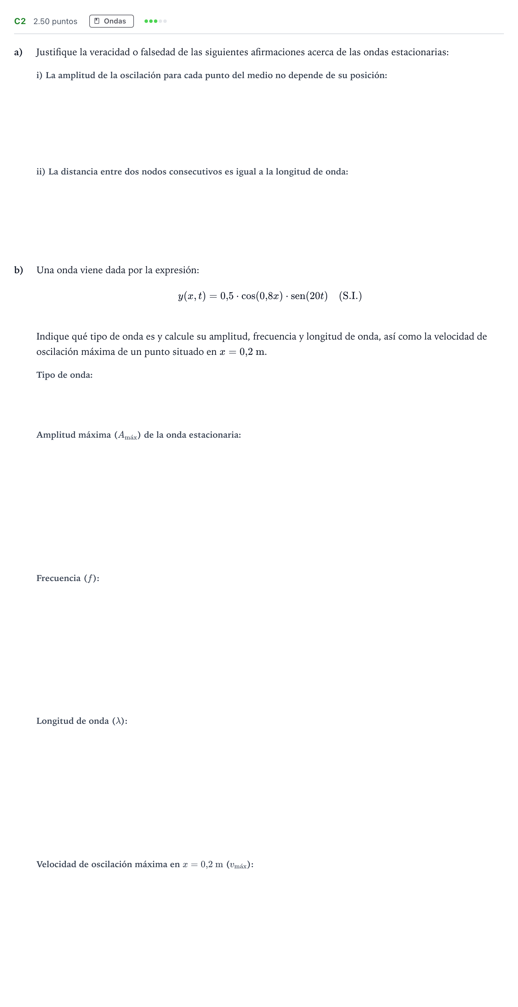 Enunciado: Ejercicio C2 · Física PAU Andalucía Extraordinaria Reserva 2022