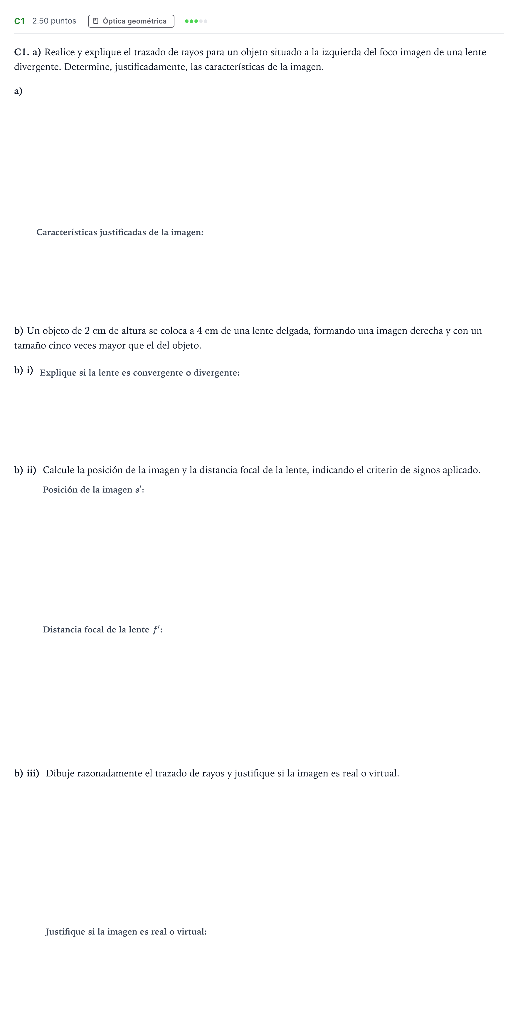 Enunciado: Ejercicio C1 · Física PAU Andalucía Extraordinaria Suplente 2022