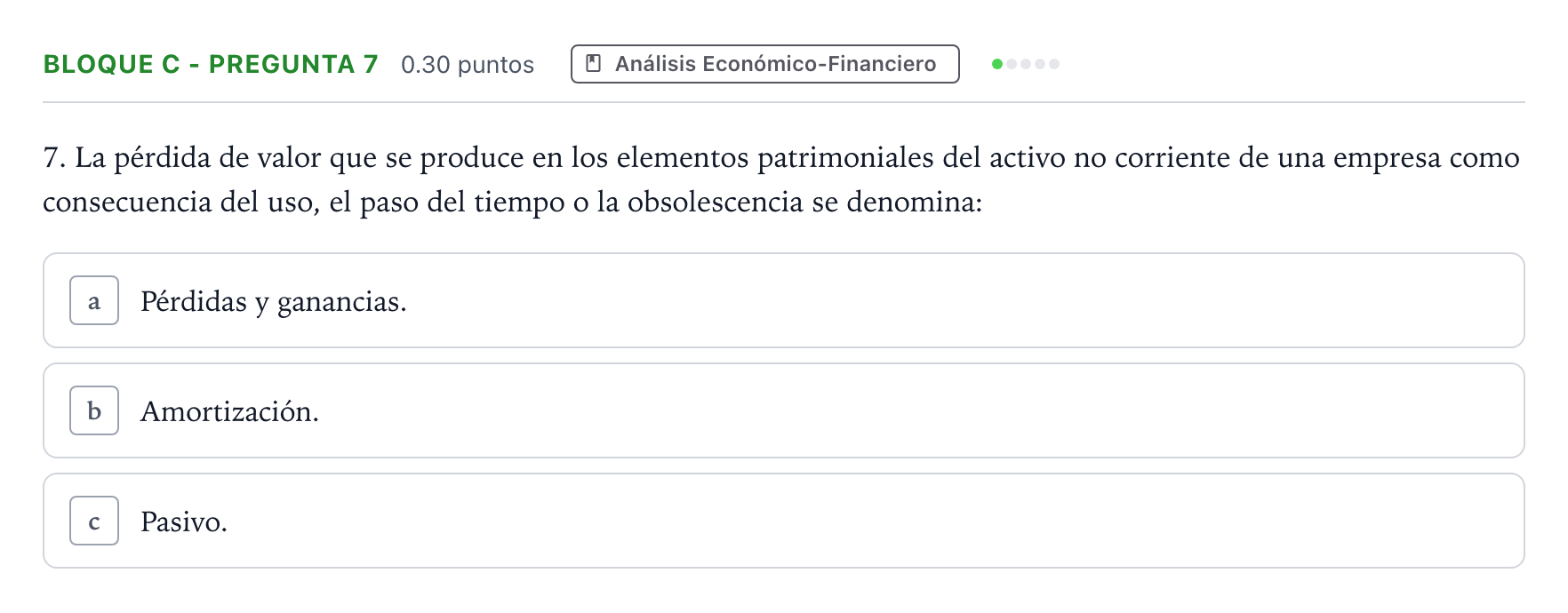 Enunciado: Bloque C - Pregunta 7 · Economía de la Empresa PAU Andalucía Ordinaria Titular 2022