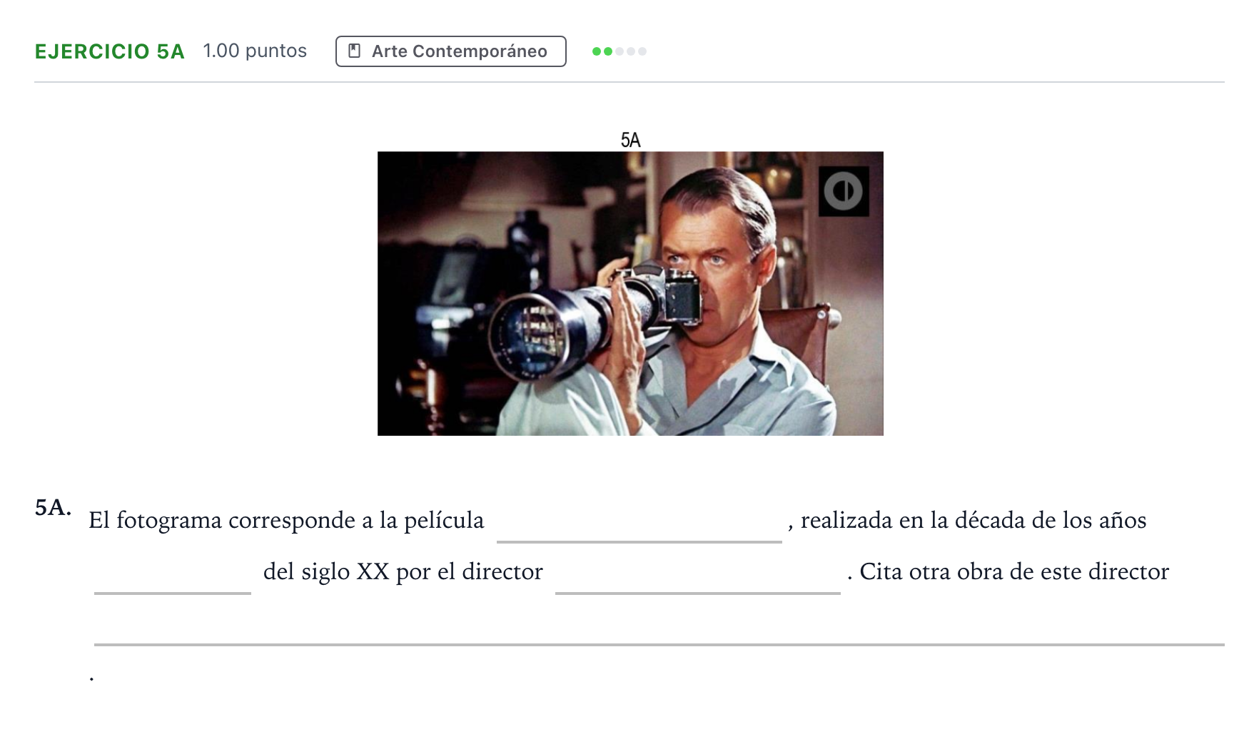 Enunciado: Ejercicio 5A · Fundamentos Artísticos PAU Andalucía Extraordinaria Suplente 2022