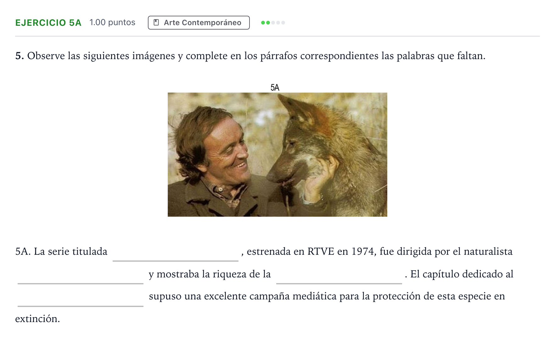 Enunciado: Ejercicio 5A · Fundamentos Artísticos PAU Andalucía Extraordinaria Titular 2022